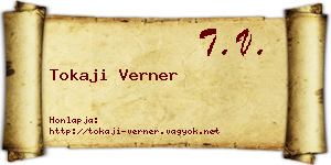 Tokaji Verner névjegykártya